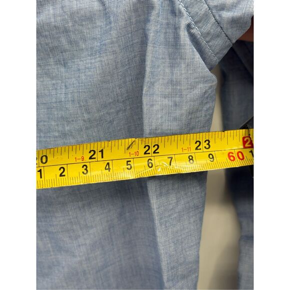 Abercrombie & Fitch Button Down Shirt Muscle Men XXL Blue Long Sleeve - Picture 7 of 10